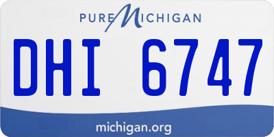 MI license plate DHI6747
