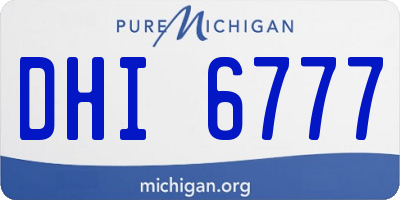 MI license plate DHI6777