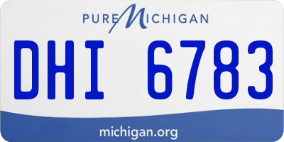 MI license plate DHI6783