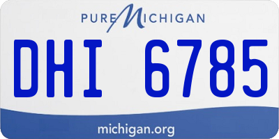 MI license plate DHI6785