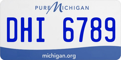 MI license plate DHI6789