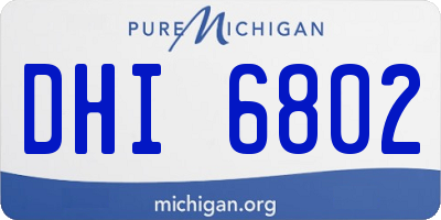 MI license plate DHI6802