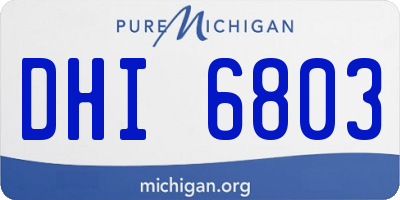 MI license plate DHI6803
