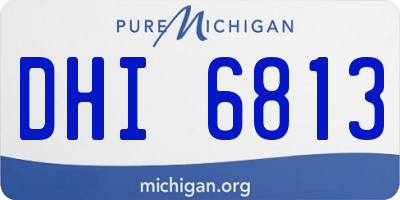 MI license plate DHI6813