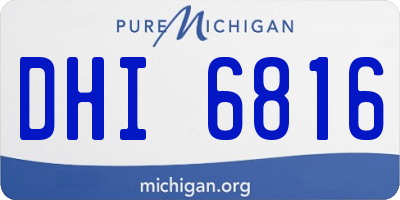 MI license plate DHI6816
