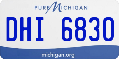 MI license plate DHI6830