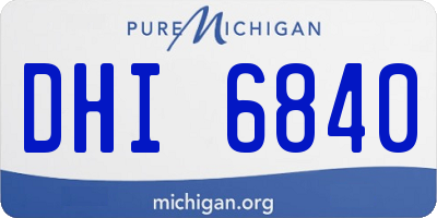 MI license plate DHI6840