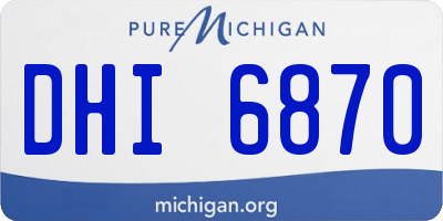MI license plate DHI6870