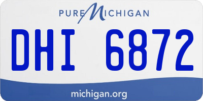 MI license plate DHI6872