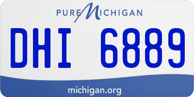 MI license plate DHI6889