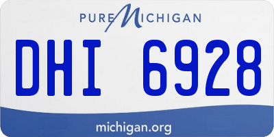 MI license plate DHI6928