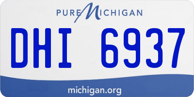 MI license plate DHI6937
