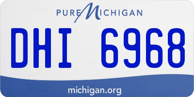 MI license plate DHI6968