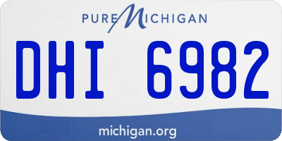 MI license plate DHI6982
