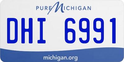 MI license plate DHI6991