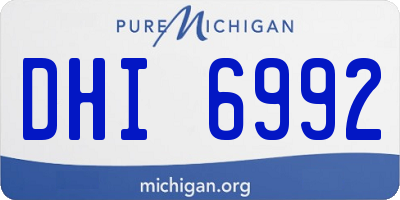 MI license plate DHI6992