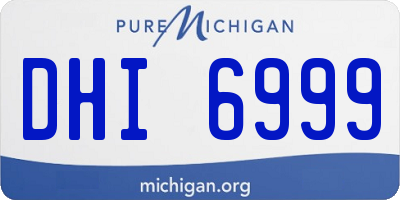 MI license plate DHI6999