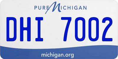 MI license plate DHI7002