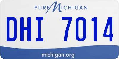 MI license plate DHI7014