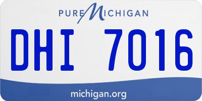 MI license plate DHI7016