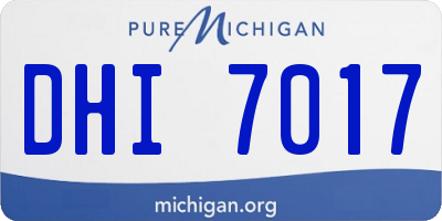 MI license plate DHI7017