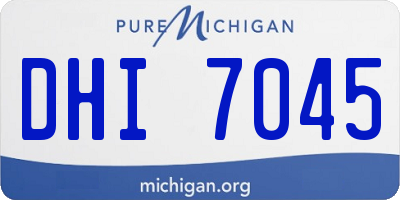 MI license plate DHI7045