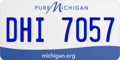 MI license plate DHI7057