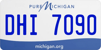 MI license plate DHI7090