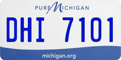 MI license plate DHI7101