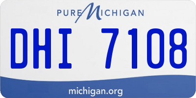 MI license plate DHI7108
