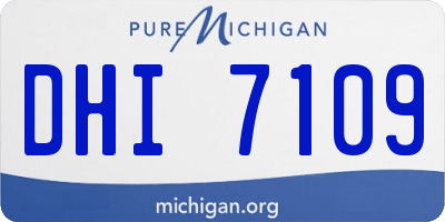 MI license plate DHI7109