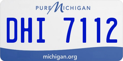 MI license plate DHI7112