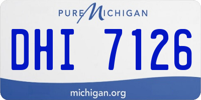 MI license plate DHI7126