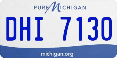 MI license plate DHI7130