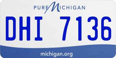 MI license plate DHI7136
