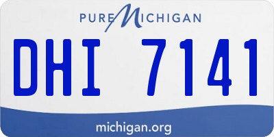 MI license plate DHI7141