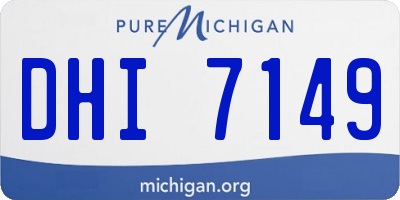 MI license plate DHI7149