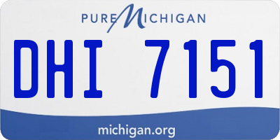 MI license plate DHI7151