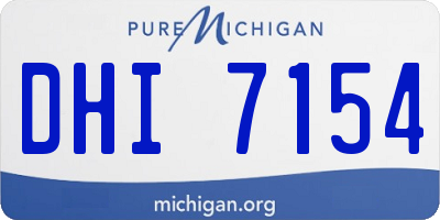 MI license plate DHI7154