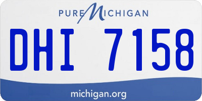 MI license plate DHI7158