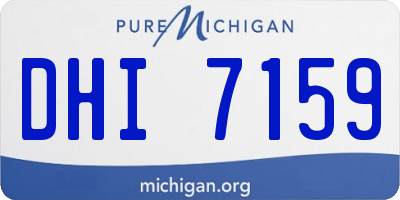 MI license plate DHI7159