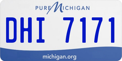 MI license plate DHI7171