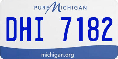 MI license plate DHI7182