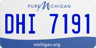 MI license plate DHI7191