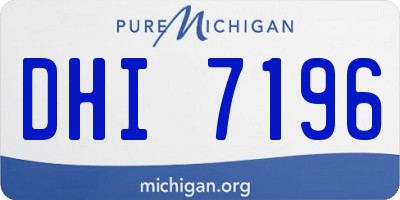 MI license plate DHI7196