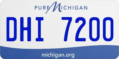 MI license plate DHI7200