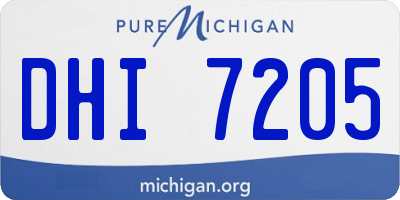 MI license plate DHI7205