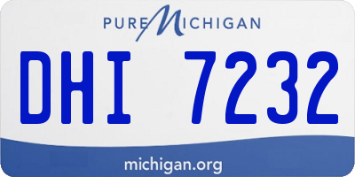 MI license plate DHI7232