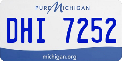 MI license plate DHI7252