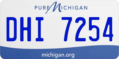 MI license plate DHI7254